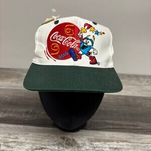 Vintage 90s The Game Atlanta Olympics Coca-Cola Live‎ From Atlanta White Cap Hat